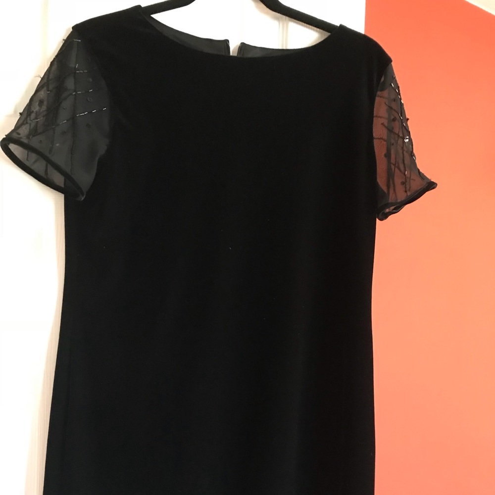 Black velvet dress